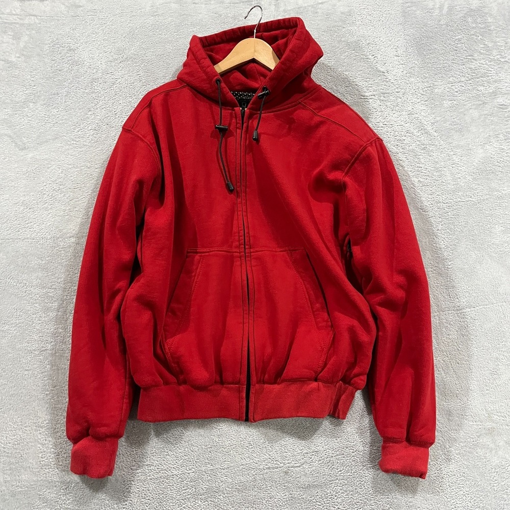 Gear Motorcycle Los Angeles Hoodie Mens Medium Biker DuPont KEVLAR Red Full Zip